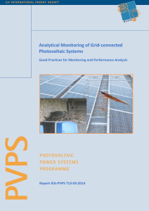 IEA-PVPS T13-D2 3 Analytical Monitoring of PV Systems Final