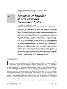 Prevention of islanding in grid-connected photovoltaic systems