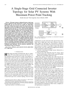 A Single-Stage Grid Connected Inverter Topology for Solar PV