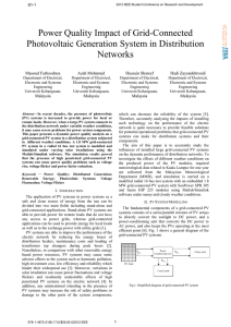 Power Quality Impact of Grid-Connected Photovoltaic Generation