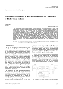 Performance Assessment of the Inverter