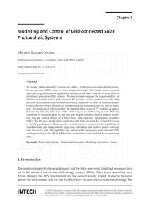 Modelling and Control of Grid-connected Solar Photovoltaic Systems