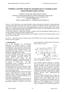 Nonlinear controller design for maximum power tracking in grid