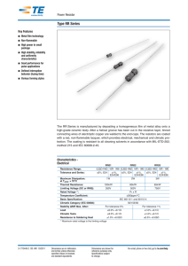 Power Resistor - Type RR Series