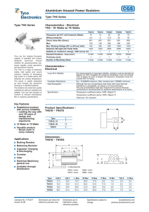 Aluminium Housed Power Resistors - Type THS Series