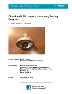 Directional LED Lamps – Laboratory Testing Program
