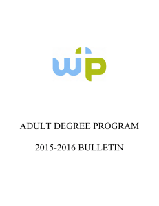 2015-2016 ADP Bulletin - Warner Pacific College