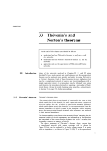 33 Thévenin`s and Norton`s theorems