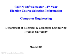 4th Year Computer Engineering Course Selection Guidelines for
