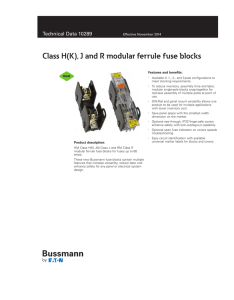 Bussmann HM, JM and RM Ferrule Fuse Blocks Data Sheet # 10289