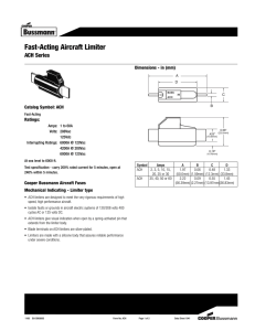 ACH Series Fast-Acting Aircraft Limiter Data Sheet # 1041
