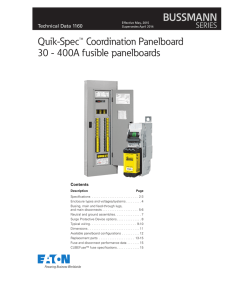 Bussmann Quik-Spec Coordination Fusible Panelboard Data Sheet