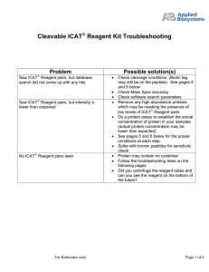 Cleavable ICAT - Applied Biosystems