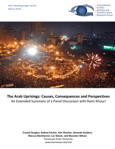 The Arab Uprisings: Causes, Consequences and Perspectives