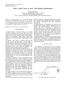 Some Critical Notes on DAC Time Domain Specifications