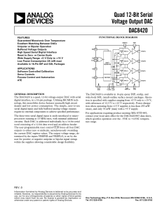 DAC8420 Quad 12-Bit Serial Voltage Output DAC