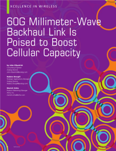 60G Millimeter-Wave Backhaul Link Is Poised to Boost