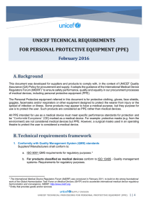 3. Technical Requirements Personal Protective Equipment
