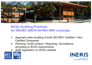 IECEx Auditing Practices for ISO/IEC 80079