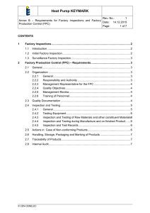 Annex B certification scheme Heat Pump KEYMARK