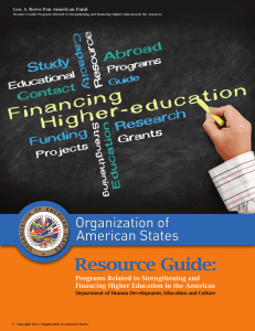 Resource Guide: Programs Related to Strengthening and Financing