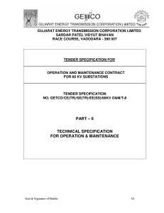 part – ii technical specification for operation