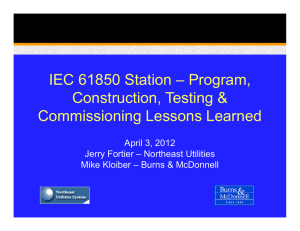 IEC 61850 Station – Program, Construction Testing