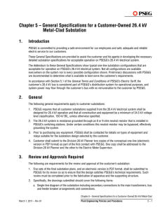General Specifications for a Customer-Owned 26.4 kV Metal