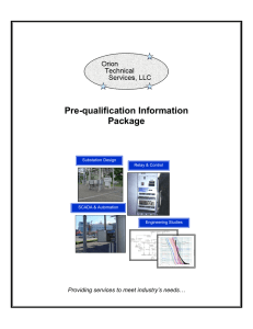 Prequalification Document - Orion Technical Services, LLC