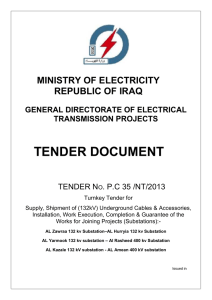 tender invitation no. /nt/2013 general directorate of electrical
