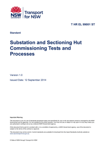 Substation and Sectioning Hut Commissioning Tests and Processes
