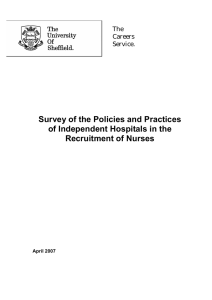 Survey of the Policies and Practices of Independent Hospitals in the