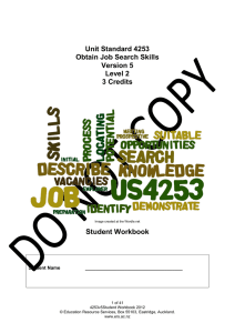 Unit Standard 4253 Workbook - Education Resource Services