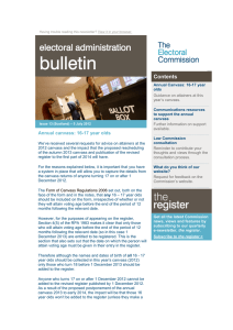 EA Bulletin Template - Electoral Commission