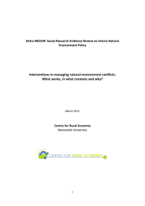 Interventions in managing natural environment conflicts: What works