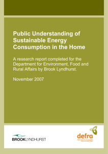 Public understanding of sustainable energy consumption in the home