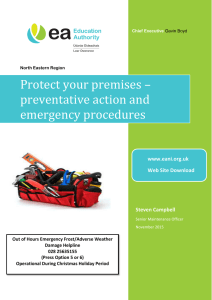 Protect your premises &ndash; preventative action and emergency