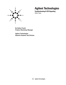 Agilent Technologies Troubleshooting H.323 Signaling