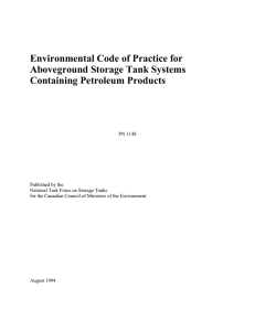 Environmental Code of Practice for Aboveground Storage Tank