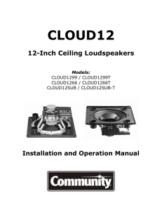 CLOUD12 Installation and Operation Manual