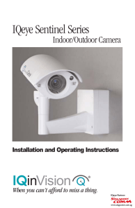 IP Camera - IQeye PRO LINE Sentinel Series Installation Guide