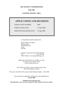 APPLICATIONS AND DECISIONS dated 16 April 2008