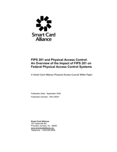 FIPS 201 and Physical Access Control: An Overview of the Impact of