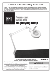 Magnifying Lamp - Harbor Freight Tools