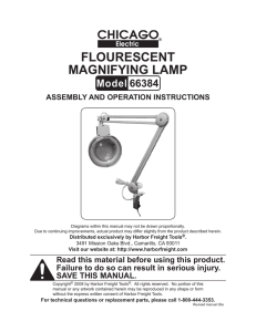 FLOURESCENT MAGNIFYING LAMP