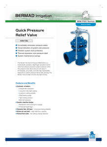 Quick Pressure Relief Valve