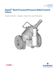 Daniel Back Pressure/Pressure Relief Control Valves. Models 760/761