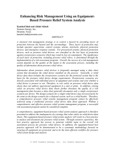 Based Pressure Relief System Analysis