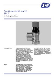Pressure relief valve 1915
