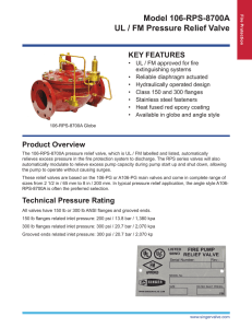Model 106-RPS-8700A UL / FM Pressure Relief Valve Fire Protection